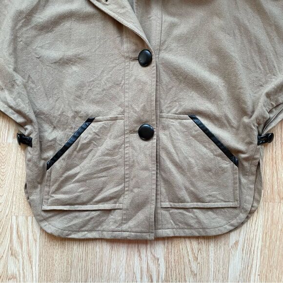 Halogen Wool Camel Brown Poncho - Size: S/M - Picture 6 of 7